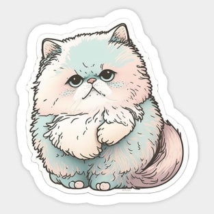 Elegant Persian Cat Sticker for Cat Lovers Sticker